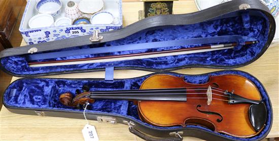 A French Violin c.1890 L.O.B. 14.5 L.60cm